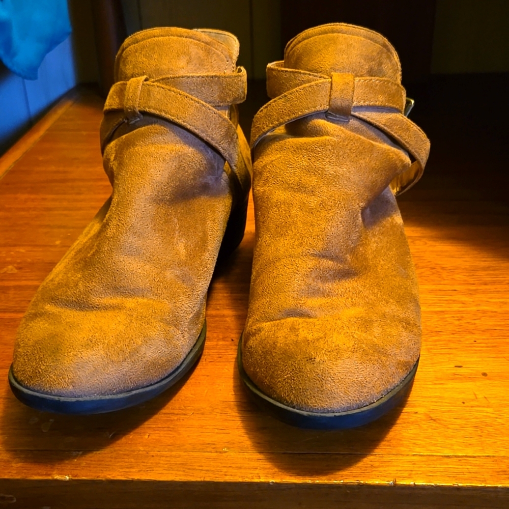 Brown Suede Ankle Boots